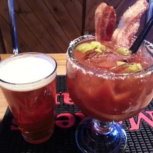 Nothing like an ice cold local brew or R-Fantastic Bacon Bloody Mary to compliment great food!
