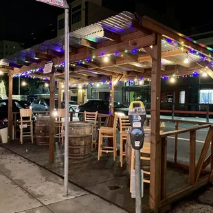 a parking meter on the side of the road