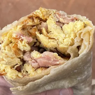 Ham Breakfast Burrito