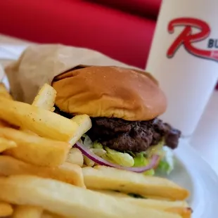The new R Burgers Restaurant and Drive Thru in Redlands California is terrific!