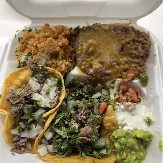 Carne Asada Tacos Plate