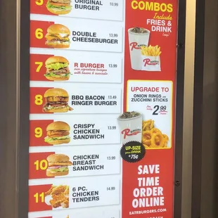 Menu board