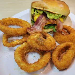 Onion rings are a pricy upgrade and brought the R Burger Special up to a little over $20. Luckily, it&apos;s all very good!