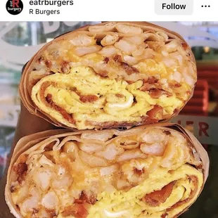 THE ONLINE advertisement that I seen their breakfast burrito