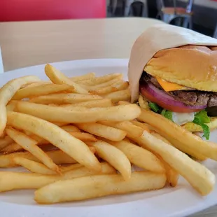 Cheeseburger Combo $14, includes a beverage.