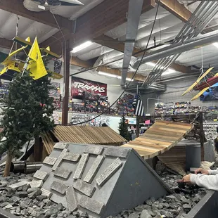 Crawler course inside the store! Super cool