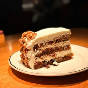 a piece of cake on a plate