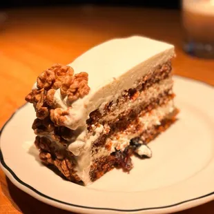 a piece of cake on a plate