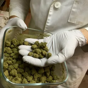 Greenleaf Caviar, cannabis infused with whole plant hash oil and cured in keif.