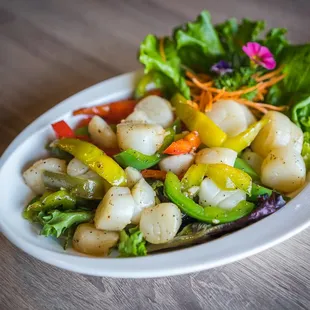 Scallops in Blanck Pepper Sauce