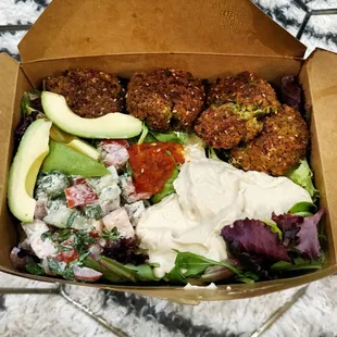 Falafel salad, delicious!