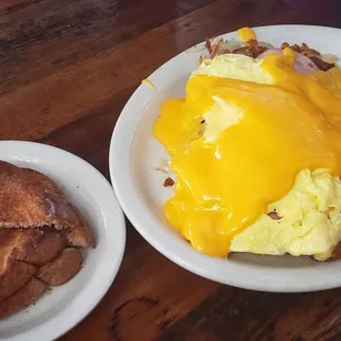 Ham and cheese skillet