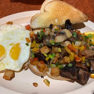 BBQ Burnt Ends Hash Platter.