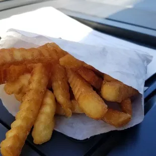 French fries cood and salted very well