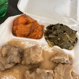 Oxtails Collard Greens Candied Yams