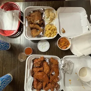 Fried Chicken Meal and Hot Wings