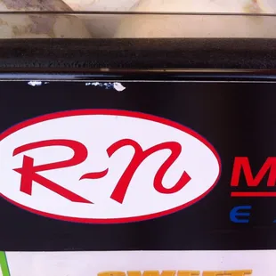a close up of a sign