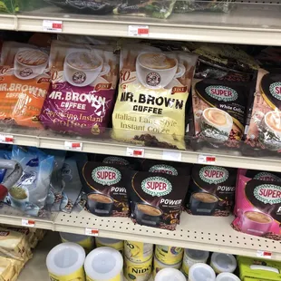 All sorts of instant coffees