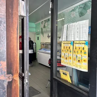 Entrance to storefront