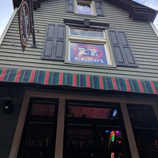  the front of the building