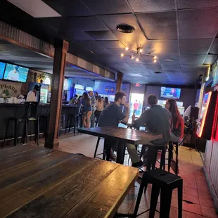 people sitting at the bar