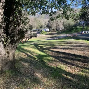 Looking down to the campgrounds.
