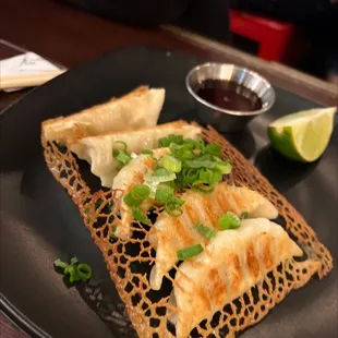 a close up of a plate of food