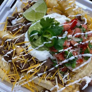 Loaded steak fries