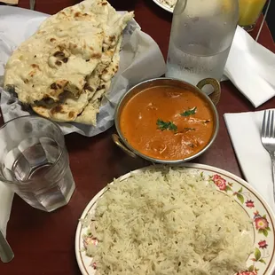 Chicken tikka masala our favorite dish here .