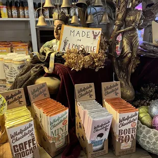 a display of various items