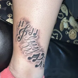 Freshly done memorial tattoo.