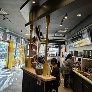Inside boba shop