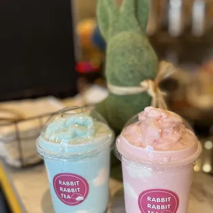 two cups of ice cream