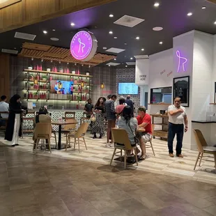 There is more seating all around but this is one area in front of the place.