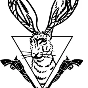 a rabbit with a gun