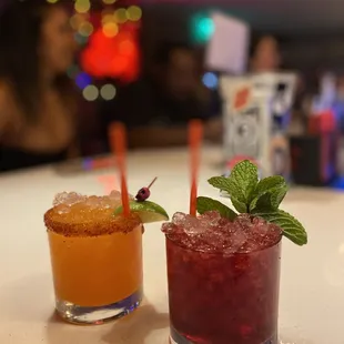 two cocktails