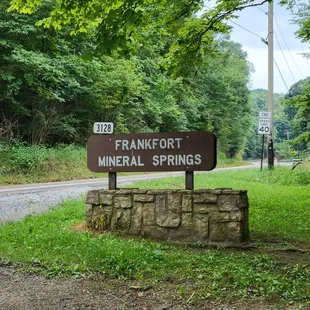 Signage for the Mineral springs