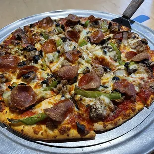 Combination pizza! Delicious!