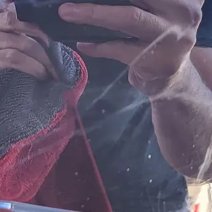 I know it's the brushes that wash the sides and back of the car. It made about 10 to 15 scratches that are big enough.