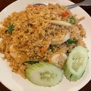 Tom yum Fried Rice (with Prawns)