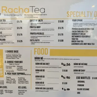 Menu as of 2/15/23. They have specials not listed on the menu.