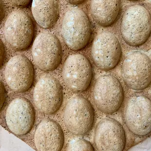 Black sesame egg waffle