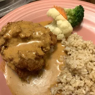 Thai Catfish, Brown Rice and veggies