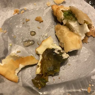 a half eaten sandwich
