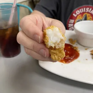 Extremely clean fried shrimp