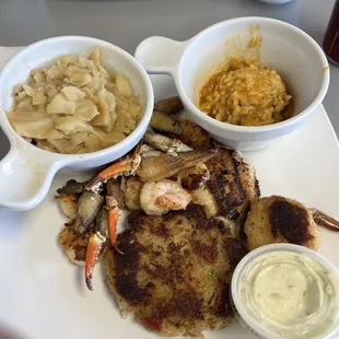 Grilled seafood platter