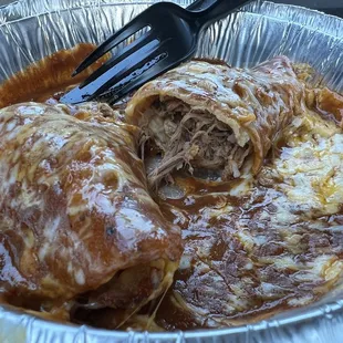Shredded Beef Enchiladas