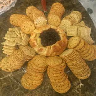 Cracker and baked brie tray