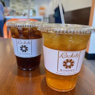 two cups of iced tea