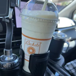 Large 24 ounce Hawaiian bliss smoothie with added whey protein. Perfect and refreshing for triple digit hundred plus degree Vegas weather.